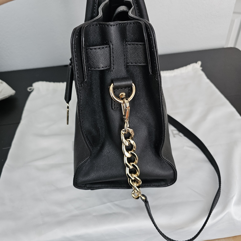 Michael Kors Black Hampton Leather Handbag - Picture 15 of 17